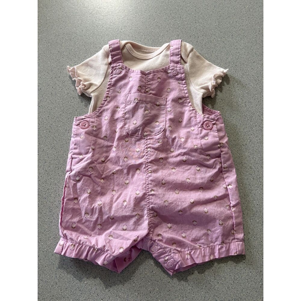 Carter's Pink Adjustable Short Overall Outfit Size: 3 Months * Never Worn